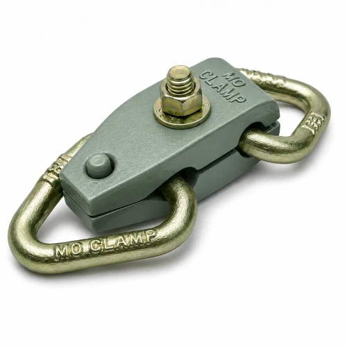 Genuine Mo-Clamp 4060 Mity-Bite 3-ton compact pulling clamp for one- or two-direction collision repair pulls.