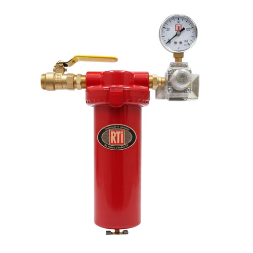 Reading Technologies Inc 6950B Stealth 1/2"-1/4" Regulated Outlet, Gauge with Bracket.