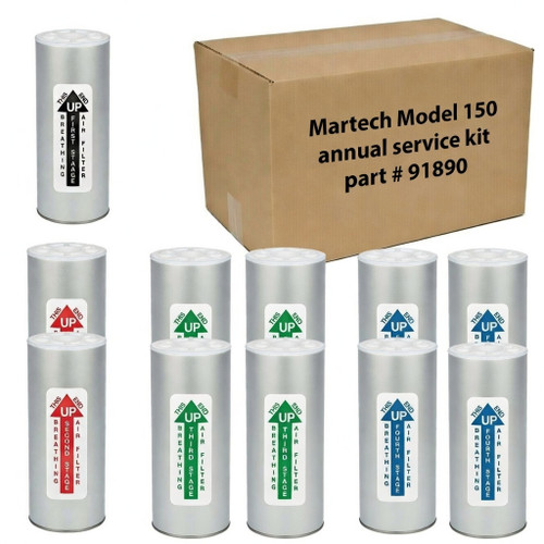Martech 91890 Best Buy Filter Package is an annual replacement kit for the Martech Model 150 Quality Air Breathing System.