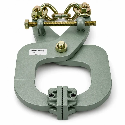 Mo-Clamp 5852 Large Tong Type Clamp with self-tightening action and 5-ton capacity.