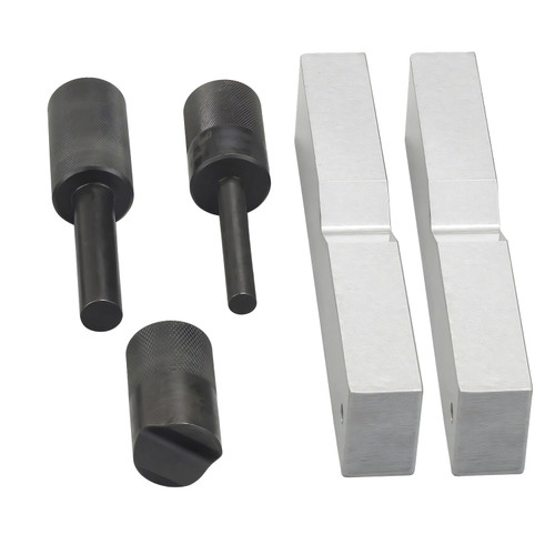 OTC 1879 Press Accessory Set is a 5-piece kit designed specifically for use with 12-ton and 20-ton bottle jack hydraulic presses.