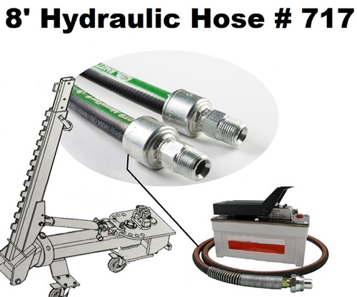 Draw A liner pulling tower 8' Hydraulic Hose - 10 ton pull rating for a car o liner frame racks b2 Draw A liner pulling tower 8' Hydraulic Hose - 10 ton pull rating for a car o liner frame racks b2
