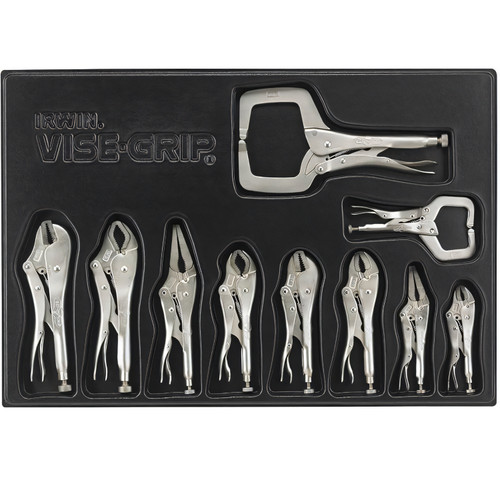 Irwin Vise-Grip 1078TRAY 10-Pc Locking Pliers Tray Set – complete professional-grade collection.