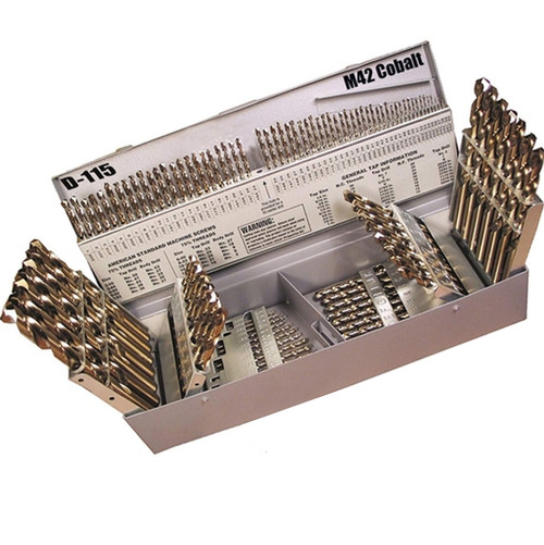 Norseman 115 pc COBALT M42 Drill Bit Set