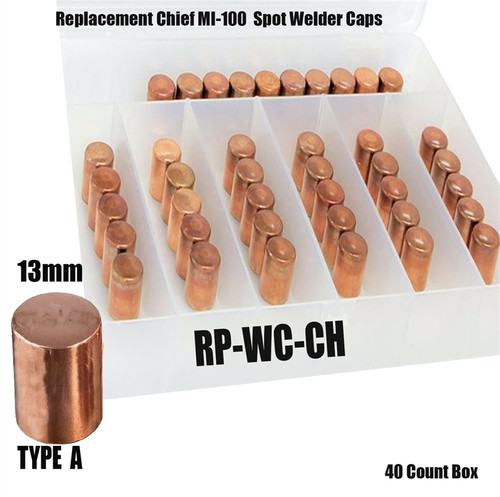 Replacement Chief Spot Weld Caps - Electrodes - 13mm