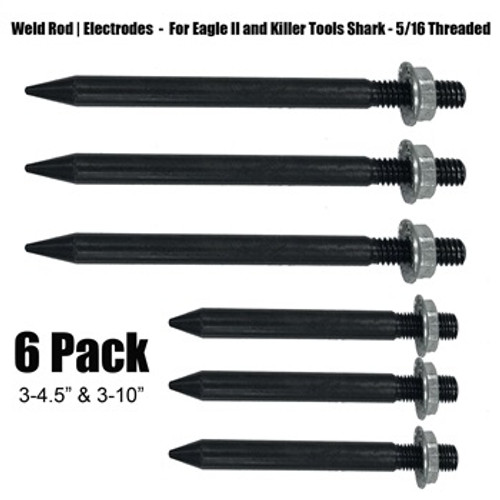 Weld Rod, Electrode 6 Pack -of Eagle II & Killer Tools Shark