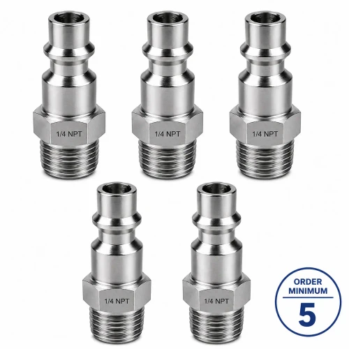 M style industrial pneumatic male air plugs couplers - for pneumatic air tools.