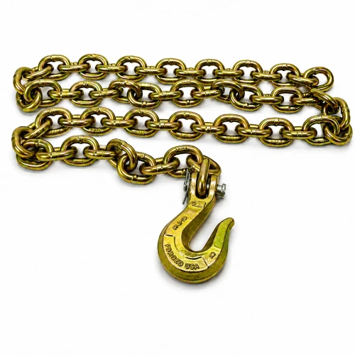 4 foot - Professional Mo-Clamp 6004 Grade 70 frame straightening chain with grab hook made in USA.