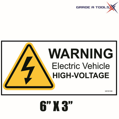 Warning High Voltage Decal - Electrical Vehicle Repair