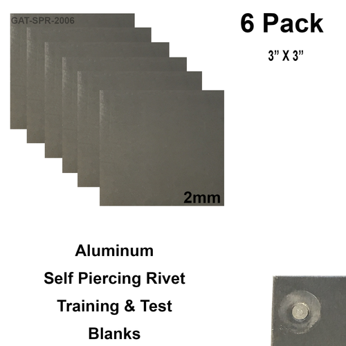 Aluminum Self Piercing Rivet Training & Test Panels - 6 pk