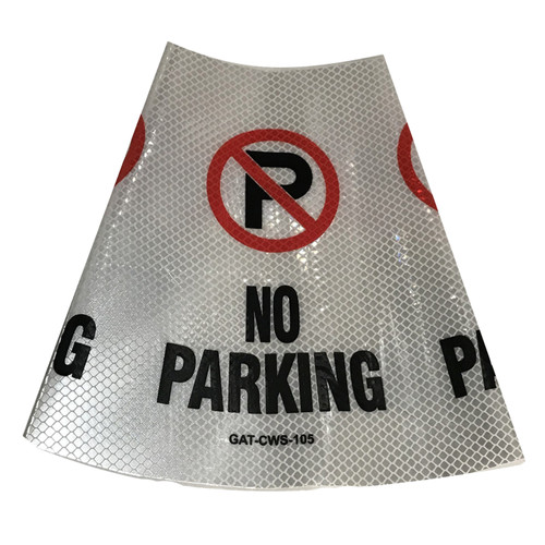 No Parking Safety Cone Collar Reflective GAT-CWS-105 is a durable reflective safety collar.