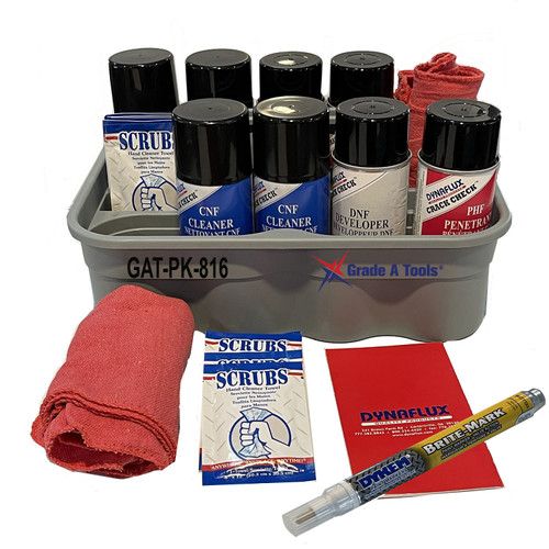 Dynaflux Penetrant Crack Check  8 Piece - Portable Carry Kit