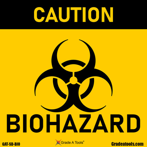 Static Cling Warning Decal - Biohazard