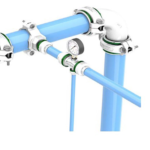 Champion Quick Lock Air Pipe - Straight Union Pipe Connector with Port -22