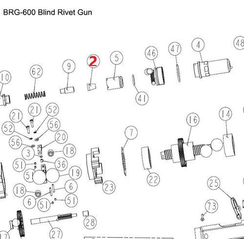 Jaws set of 3 - for BRG-600 Blind Rivet Gun KL