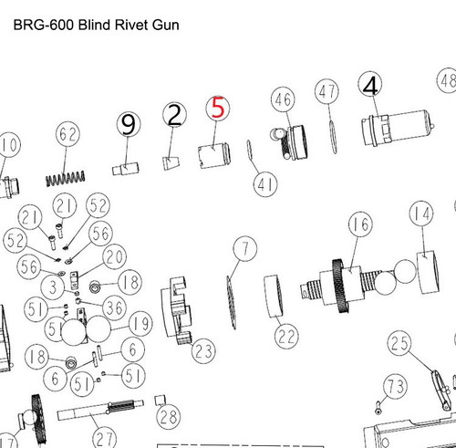 Jaw Guide  - for BRG-600 Blind Rivet Gun D