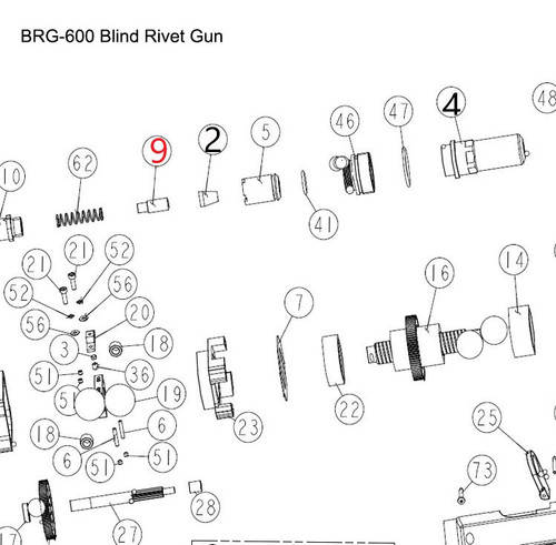 Jaw Pusher - for BRG-600 Blind Rivet Gun D