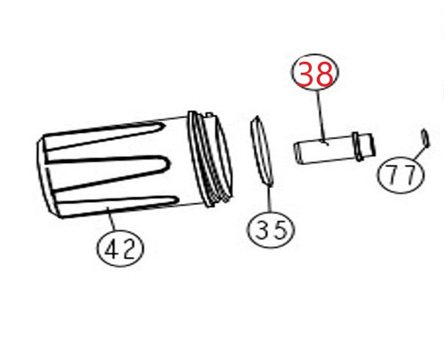 Fixed Guide Rod - for BRG-600 Blind Rivet Gun FF