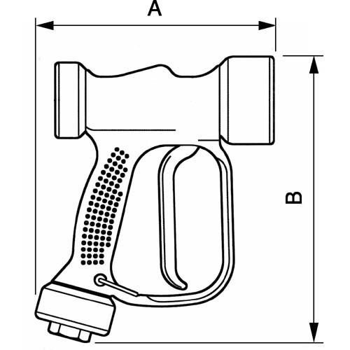 Brass Heavy Duty Industrial wash gun - Prevost