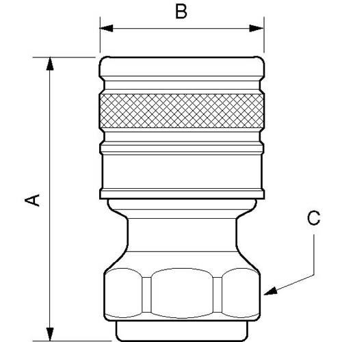 Female UN-valved coupler - Water Connection