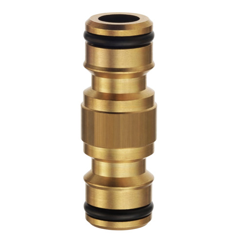 Prevost ELP 096002 Equal Joiner for Couplers is a robust chrome-plated brass fitting.
