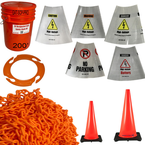 EV Safety Chain & Cone Kit  - Professionals Packages GAT-SCP-PRO D