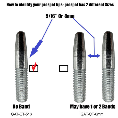 8mm Spot Hammer Contact tips - works with Prospot Dent repair 5-Pack  A