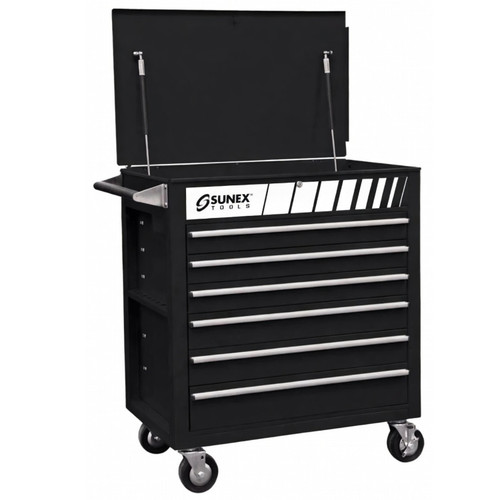 Sunex 8057 Full Drawer Professional Duty Service Cart-Red