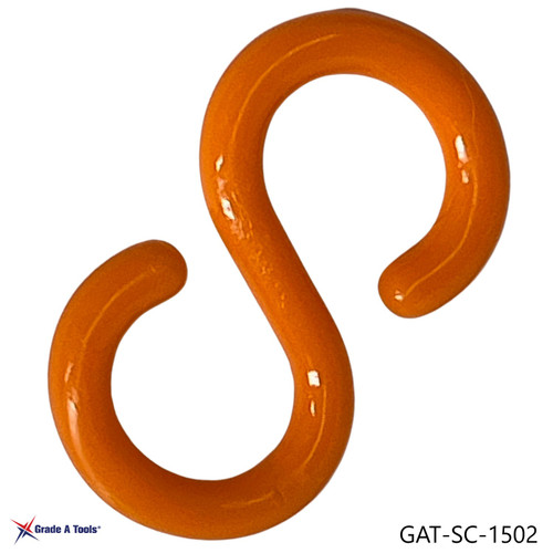Plastic Safety Chain Orange S - Hook Orange  2-1/4" (56mm) A