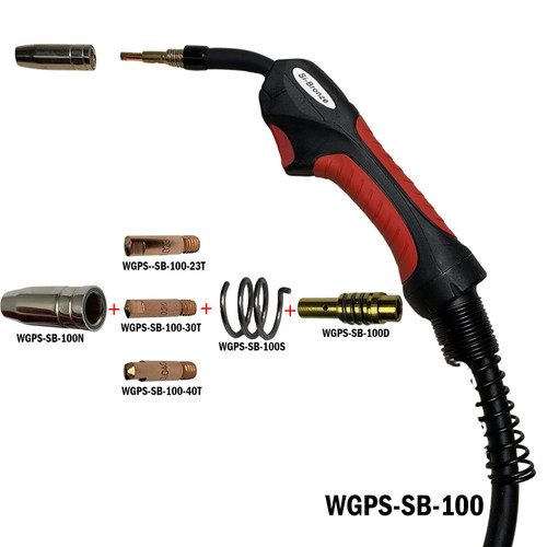 Silicon Bronze Red Handle  MIG Gun-Torch Assembly - Works With Prospot 82-7015 B