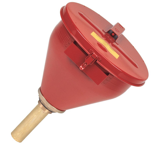 Large Steel Drum Funnel Flammables - Flame Arrester 08207 - Justrite A