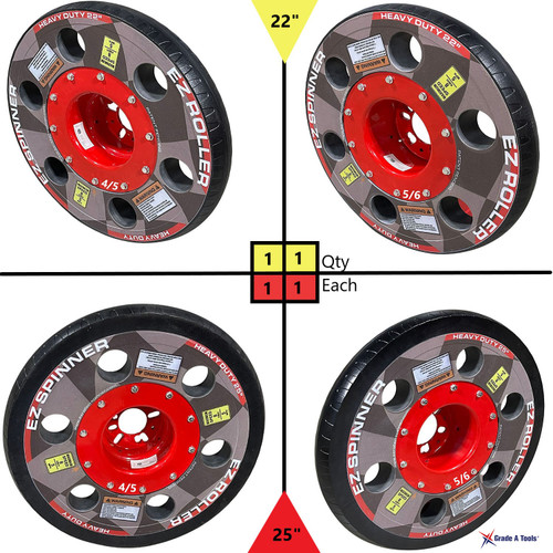 EZ Roller Spinner Heavy Duty Mobility Package - (8) 22" & 25" wheels  B