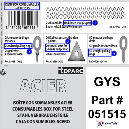 Box of dent removal consumables GYS-051515 - B