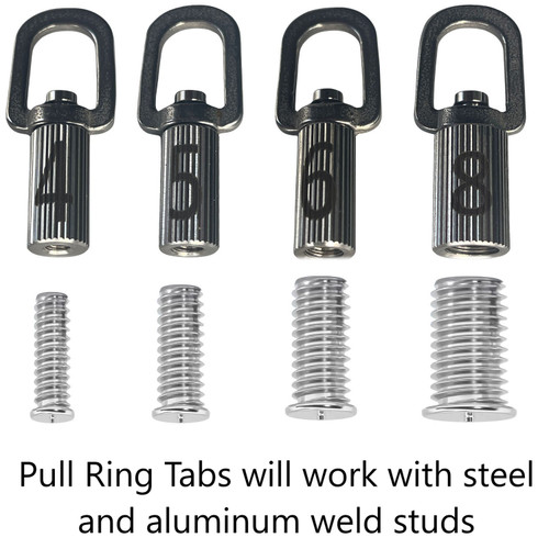 Pull Ring Tab Loops - Dent Puller and weld studs - Key Aluminum & Steel B Pull Ring Tab Loops - Dent Puller and weld studs - Key Aluminum & Steel B