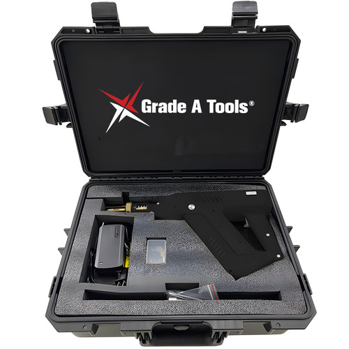 Martech Power Puller inside Case, showing accessories and the heavy duty blow mold case