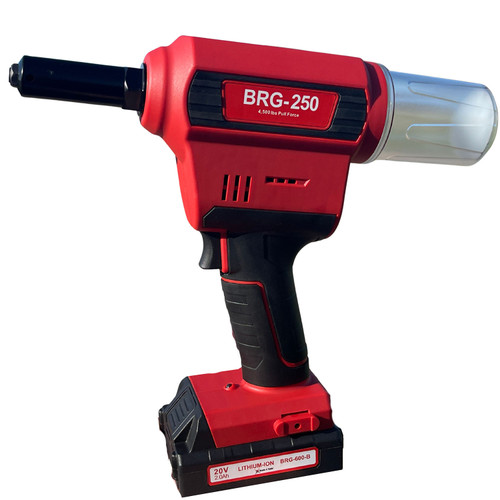 Side View of BRG-250 Cordless Blind Rivet Gun for Collision Repair - OEM Compliant Tool