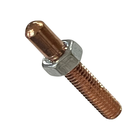 Side view of Martech Power Puller Electrode Contact Tips part # SP231532 with Nut and threads visible