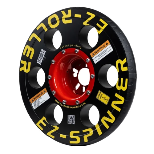 22 inch EZ-Roller Spinner Vehicle Mobility Wheel - front view.