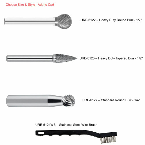 Polyvance Brass & Brushes deliver professional-grade carbide burrs and a heavy-duty stainless steel wire brush