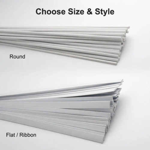 Polyvance ABS Plastic Welding Rods - Round & Flat/Ribbon.