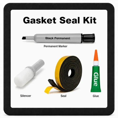 Replacement Guni Fast Puller Gasket seal & silencer Filter Kit - Gasket/Seal, Silencer filter, Glue. Tracing Marker.