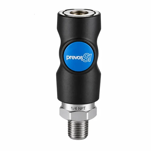 Prevost ISI061251 Male safety air coupler - air safety quick coupler of air hose and tools - 1/4" NPT.