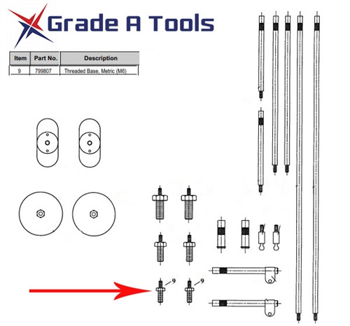 Chief Vertical Surface Attachment - Threaded Base Metric M6 - Used 799807 Chief Vertical Surface Attachment - Threaded Base Metric M6 - Used 799807