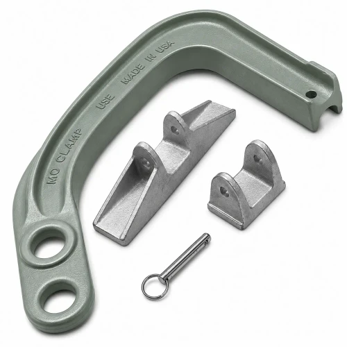 Mo-Clamp 6410 21-inch Jumbo Deep Hook Set with 4-ton frame pulling capacity.