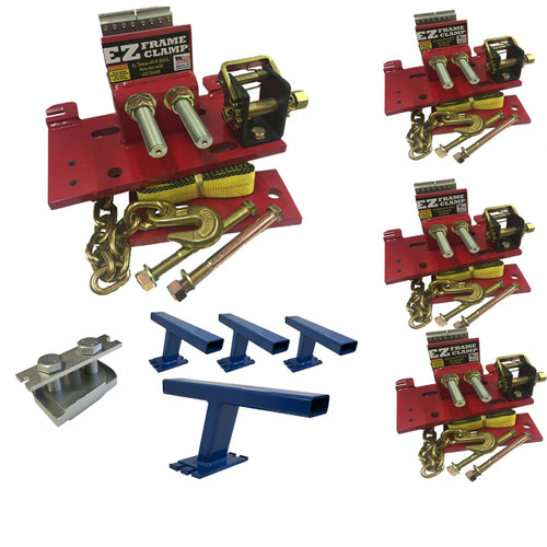 Car O liner frame machine Anchoring Package with extra tall stands that help reach high lifted trucks and full frame N1