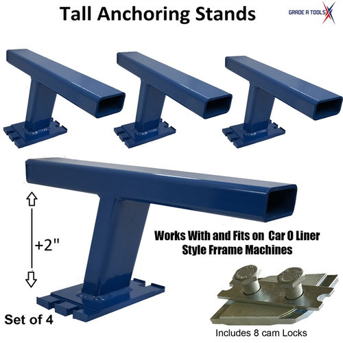 Car O liner frame machine Anchoring Package with extra tall stands that help reach high lifted trucks and full frame N2 Car O liner frame machine Anchoring Package with extra tall stands that help reach high lifted trucks and full frame N2