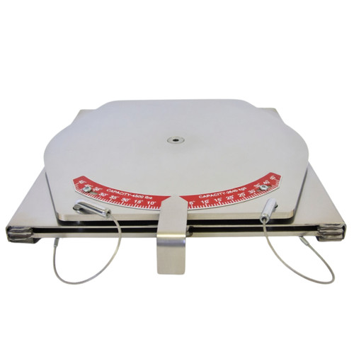 QSP-25-129-P Turnplates with Pointer (Pair) offer durable stainless steel platforms for accurate wheel alignments.