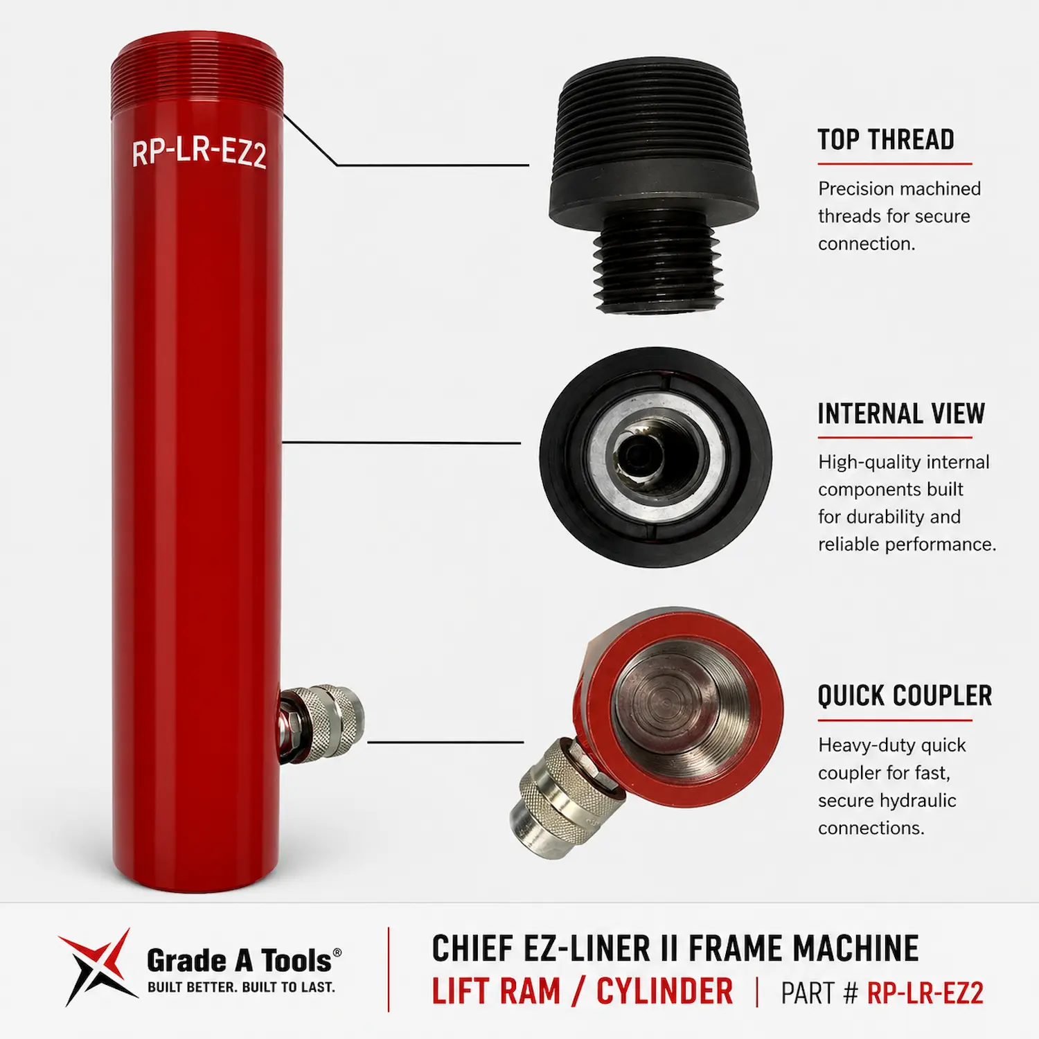 Replacement Chief EZ-liner II Frame Machine Lift Ram, Compare to