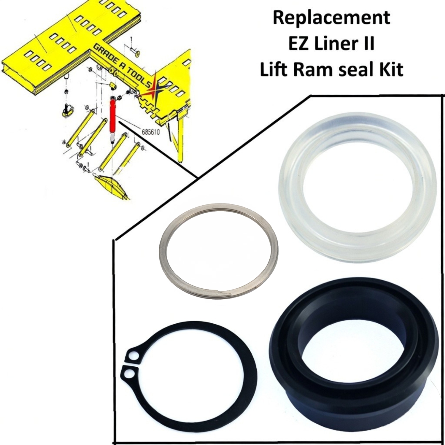 Replacement Lift Ram Seal - Fits Chief EZ - Liner II Frame Machine