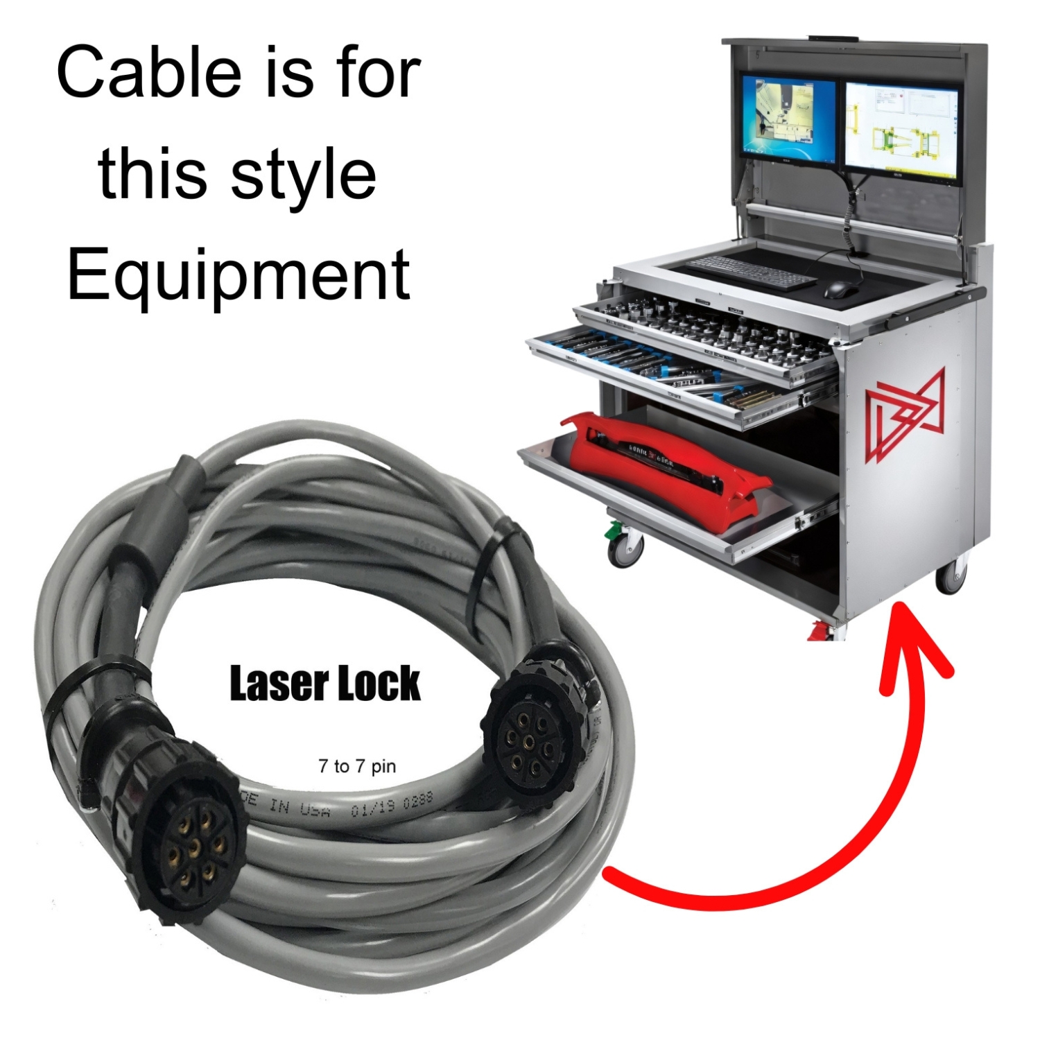 Chief Laser Lock Scanner Cable 788032 - 7 to 7 Pin 788032